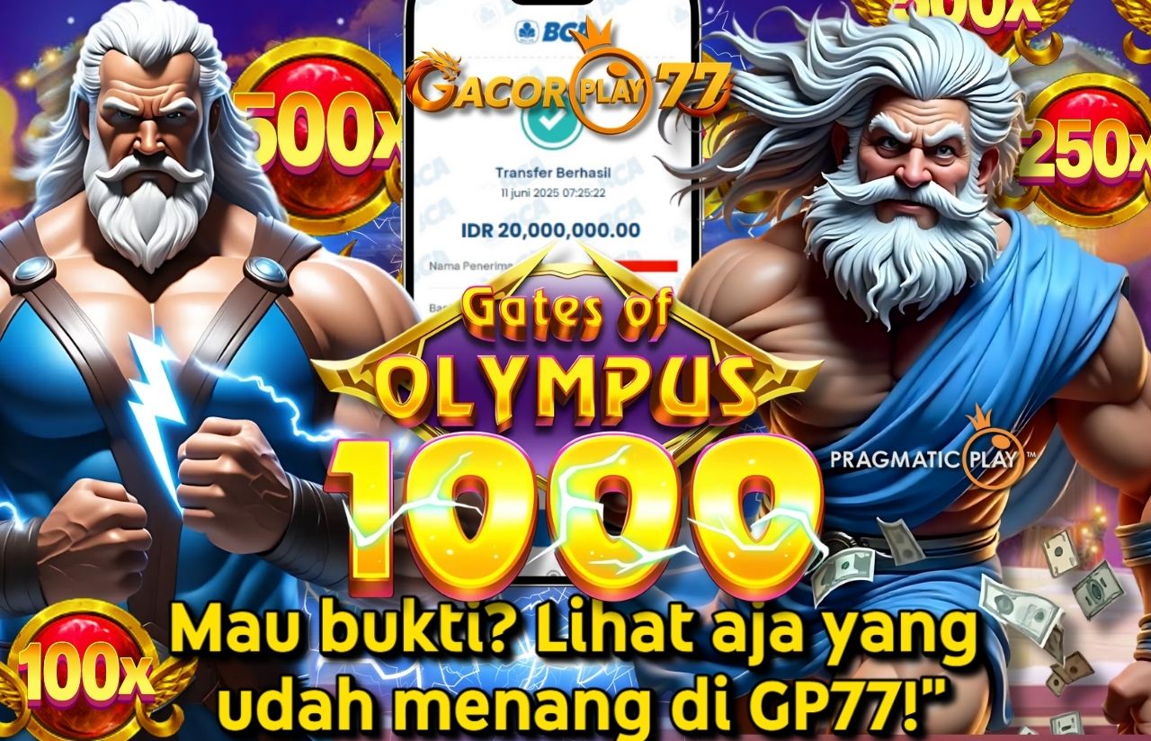 Selamat kepada user id : mar******96 Wede Rp 20.000.000 di Game GATES OF OLYMPUS 1000 PRAGMATIC PLAY Cair Gk Sampe 1 Menit! Menang Mudah di Gacorplay77
